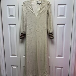 Alexis Cream Sequin Long Sleeve Dress